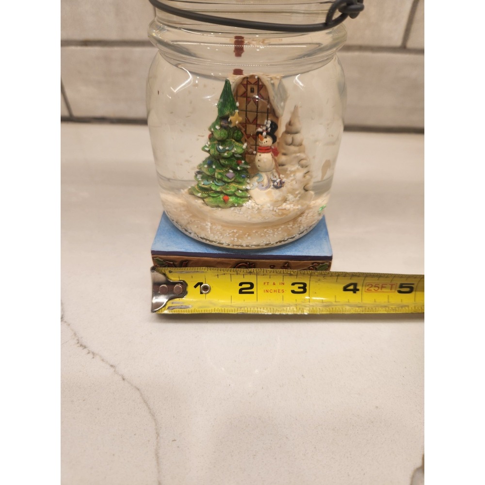 Jim Shore Heartwood Creek Christmas Preserve a Memory Canning Jar‎ Snow Globe - Picture 9 of 11